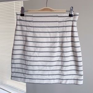 H&M Black and White Stripe Mini Skirt